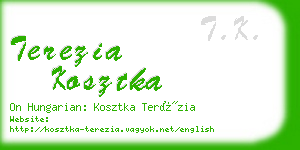 terezia kosztka business card